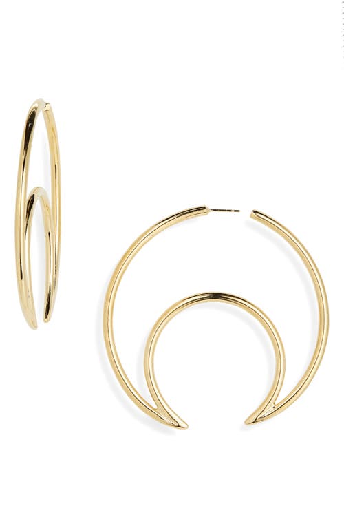 Marine Serre Moon Hoop Earrings in Silver | Smart Closet