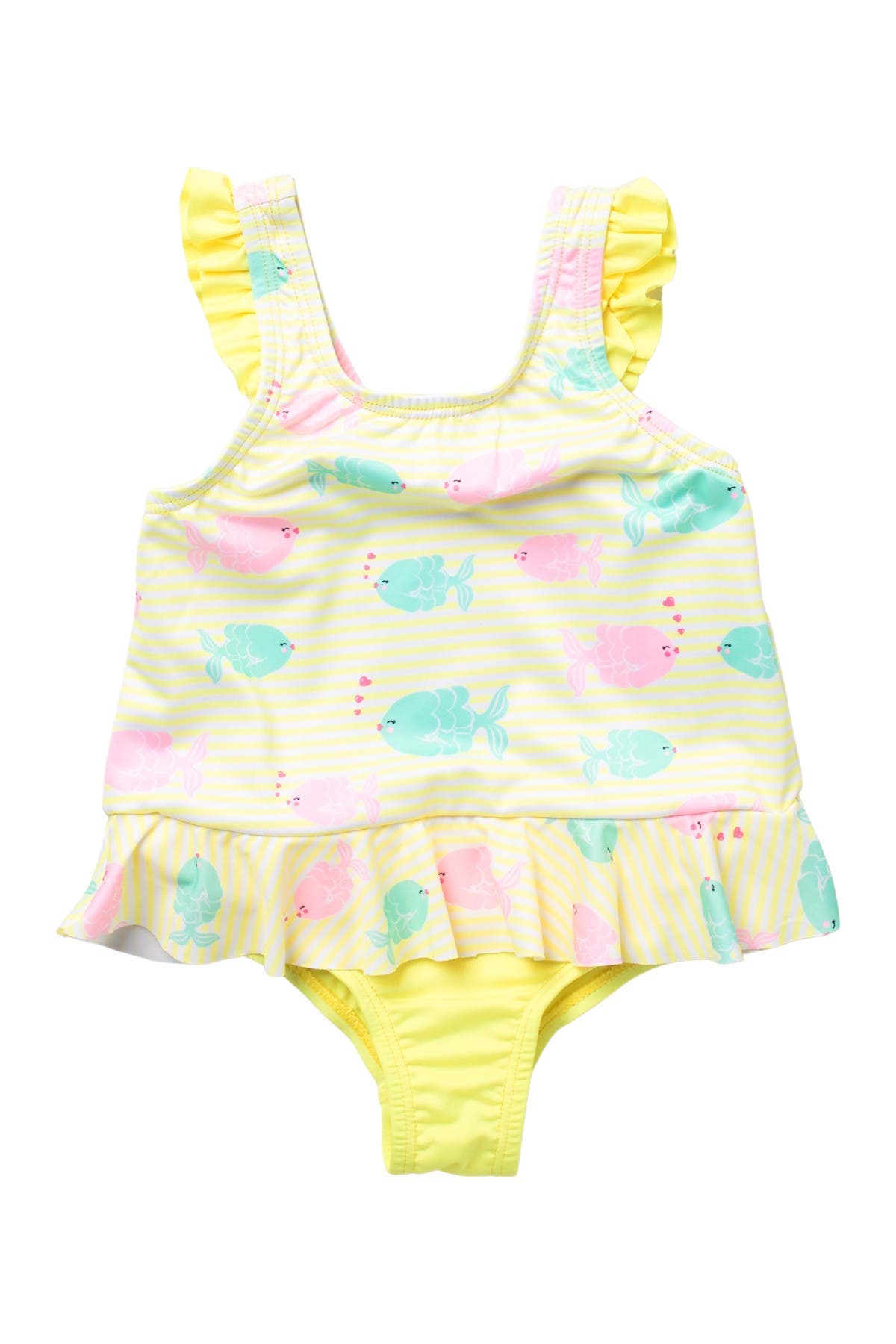 Wippette Girls Baby One Piece Swimsuits with Ruffle Trim