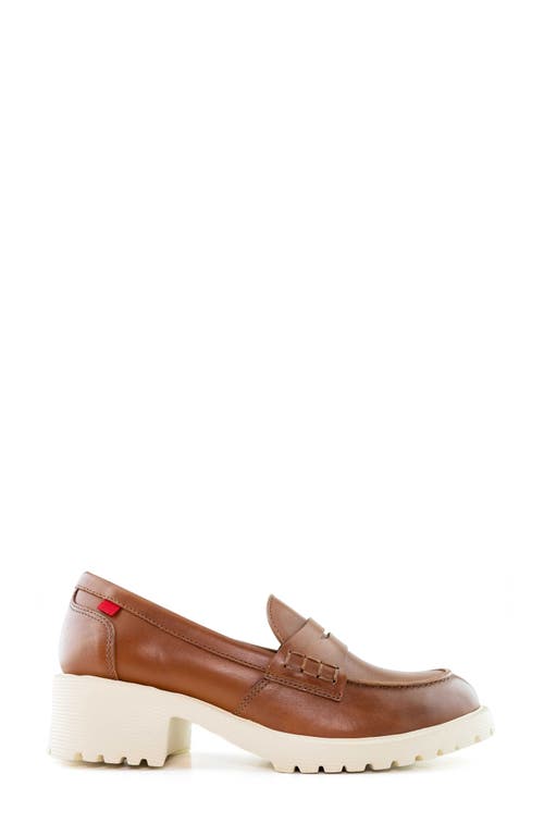 Shop Marc Joseph New York Camden Street Penny Loafer In Cognac Burnished Napa