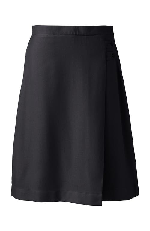 Shop Lands' End Plus Solid A-line Skirt Below The Knee In Black