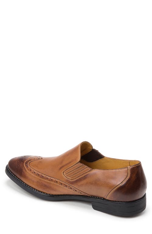 Shop Sandro Moscoloni Harris Wingtip Slip-on In Tan Leather