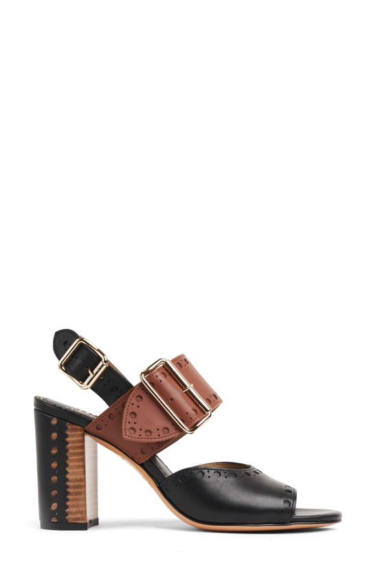 Shop The Office Of Angela Scott Ms. Nellie Sandal In Black And Cognac