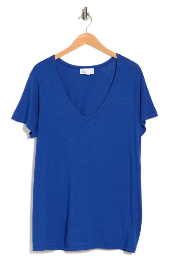Nordstrom Rack Scoop Neck Slub T-shirt In Blue Surf