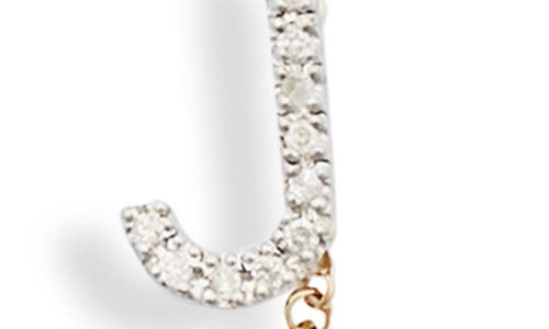 Meshmerise Diamond Initial Bezel Bracelet In Yellow-j