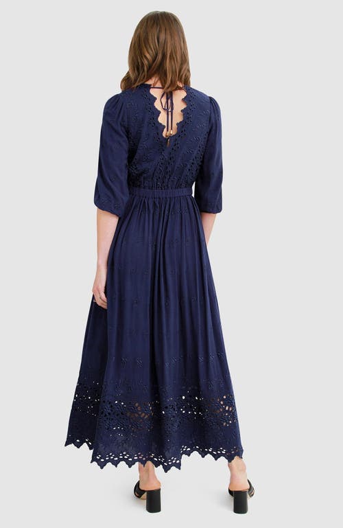 Belle & Bloom All Eyes On Me Midi Dress - Navy