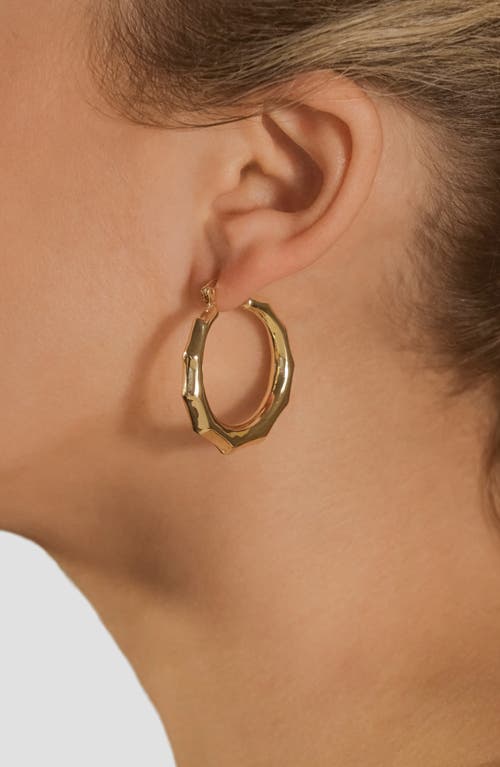 Sterling Forever Zia Door Knocker Hoop Earrings In Gold