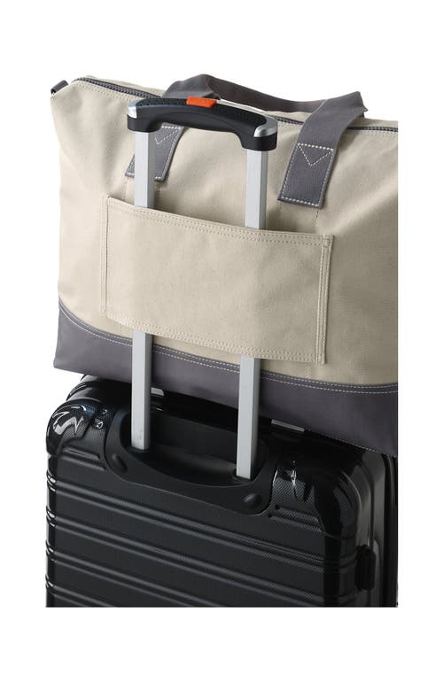 Lands' End Canvas Weekender Duffle Bag In White