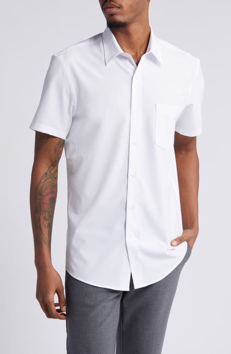 HA-EMORE Men's Stripe Golf Shirt Short Sleeve Slim Fit Basic