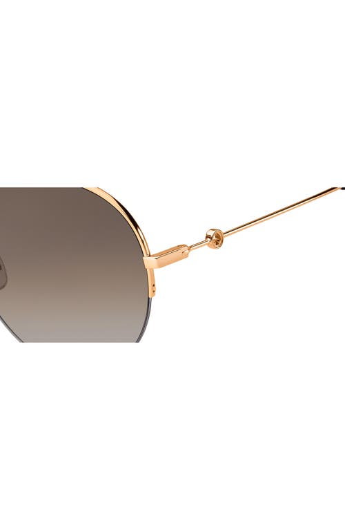 Shop Kate Spade New York 59mm Ellianafs Round Sunglasses In Red Gold/brown Gradient