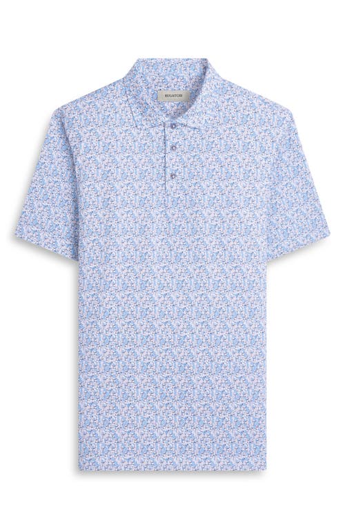 Shop Bugatchi Victor Ooohcotton® Barware Print Polo<br /> In Air Blue