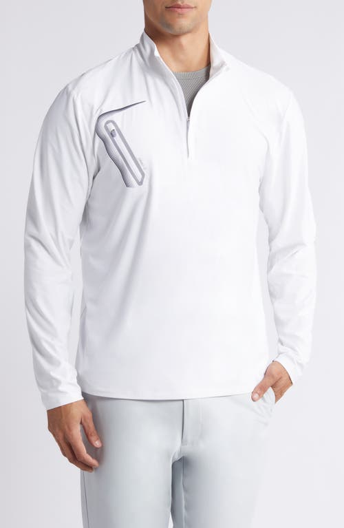 Sabino Quarter-Zip Performance Pullover in White