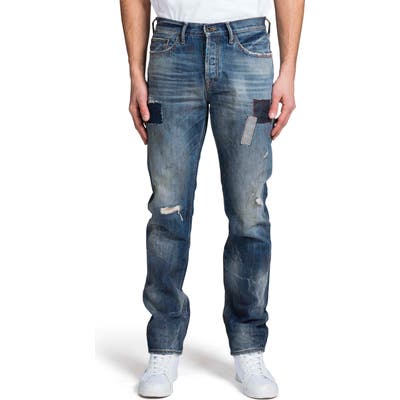 Prps Demon Ripped Slim Straight Leg Jeans, Blue
