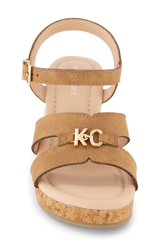 Shop Kenneth Cole Kids' Anastasia Wedge Sandal In Cognac
