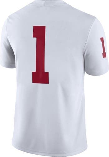 Men's Nike White/Crimson Oklahoma Sooners Pinstripe Replica Full-Button Baseball  Jersey