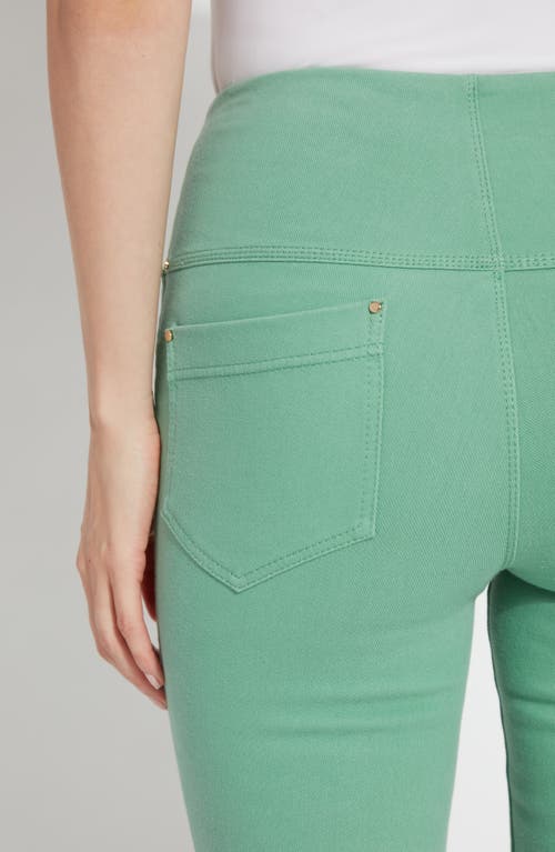 Shop Lyssé Pull-on Baby Bootcut Ankle Jeans In Indie Green