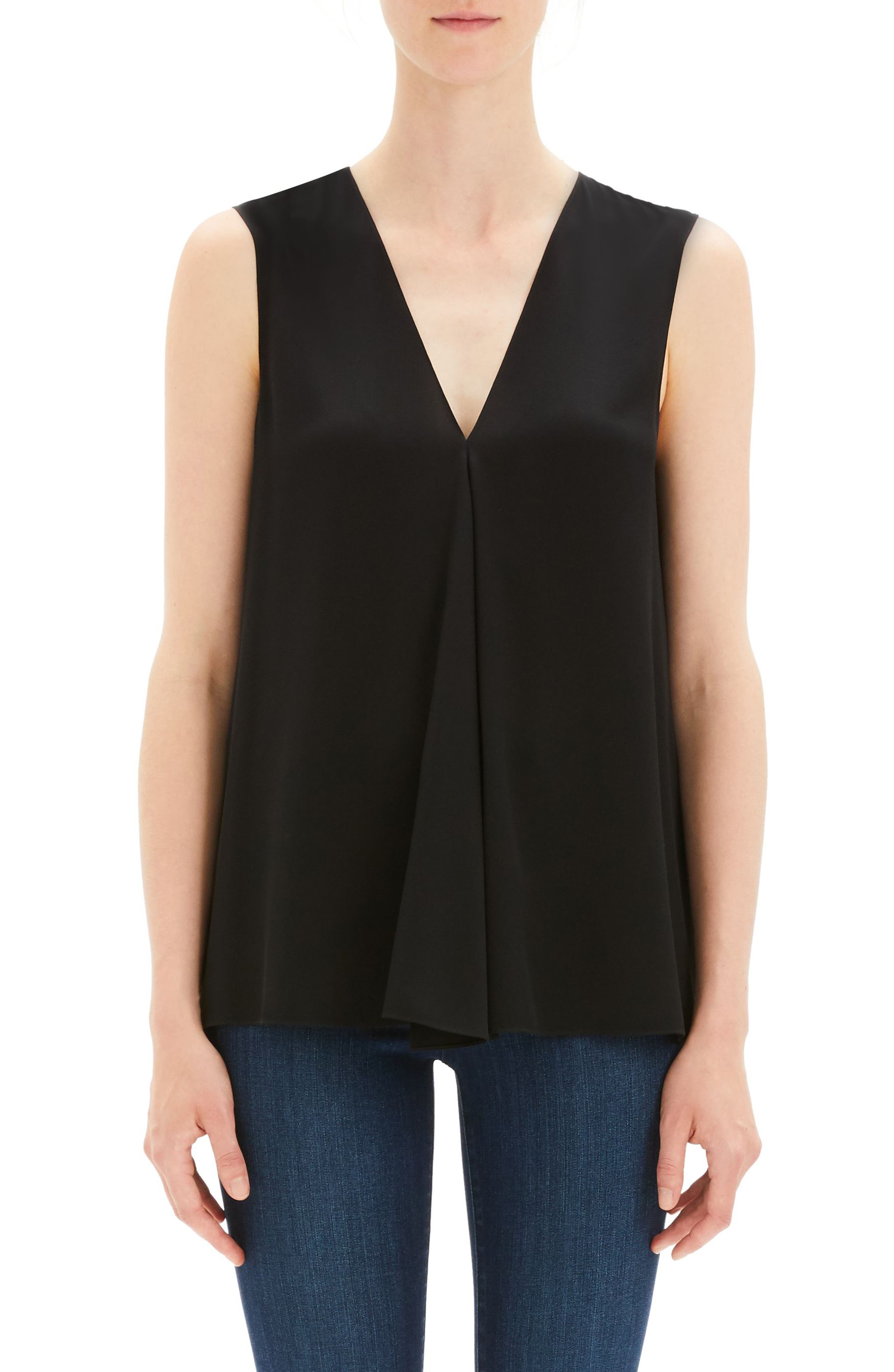 Theory Stretch Silk Swing Top | Nordstrom