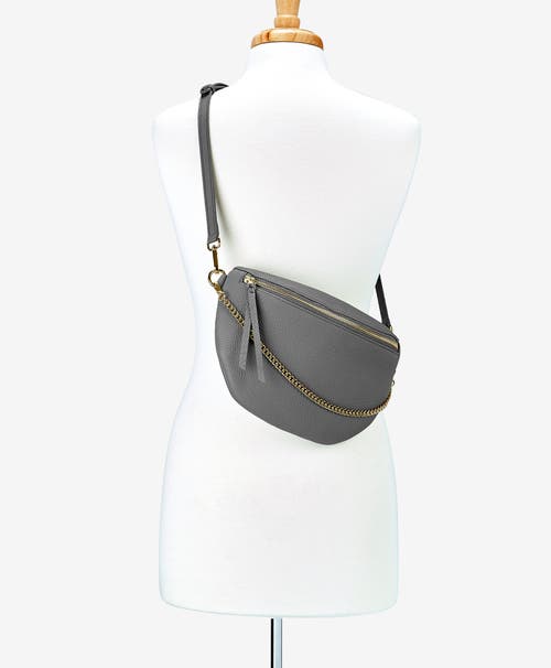 Gigi New York Beck Sling Leather Crossbody Bag In Graphite