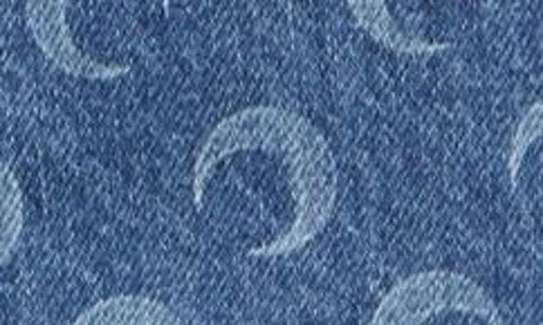 Shop Marine Serre Crescent Moon Denim Miniskirt In Blue
