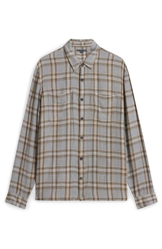 Shop John Varvatos Cole Plaid Button-up Shirt In Camel