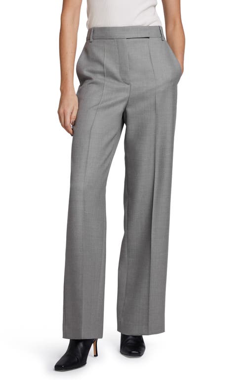 & Other Stories Tailored Wide Leg Wool Trousers in Grey Shade