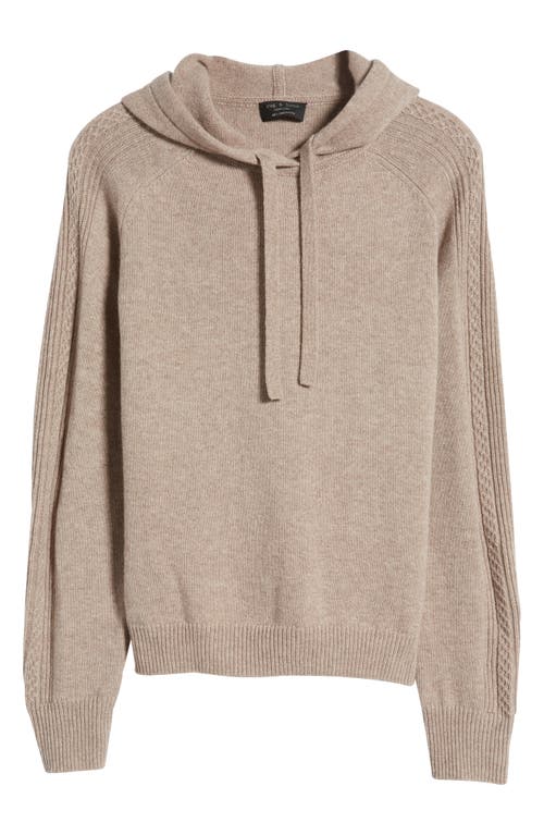 Shop Rag & Bone Maud Cashmere Hoodie In Oatmeal