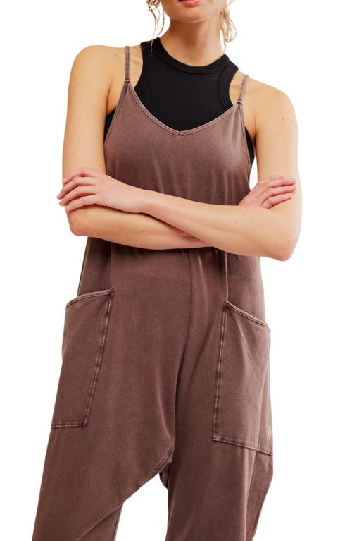 Shop Free People Fp Movement Hot Shot Jumpsuit In Dark Espresso