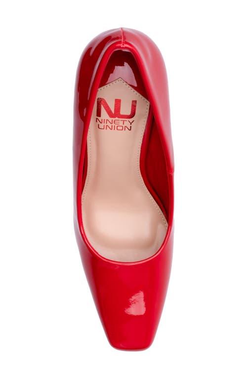 Shop Ninety Union Blast Square Toe Pump In Red