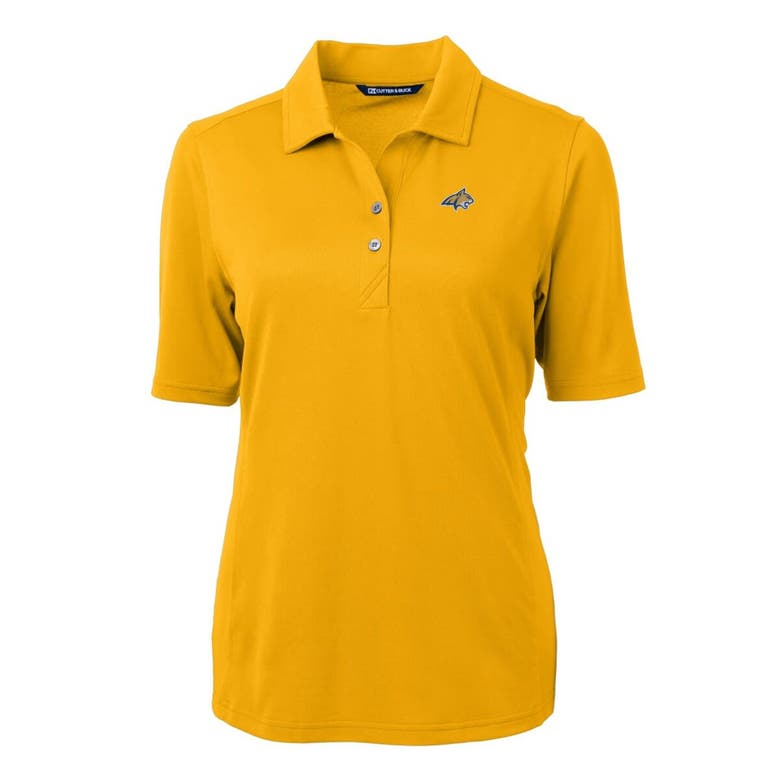 Shop Cutter & Buck Gold Montana State Bobcats Virtue Eco Pique Recycled Polo