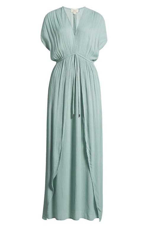 Shop Elan Wrap Maxi Cover-up Dress In Light Teal