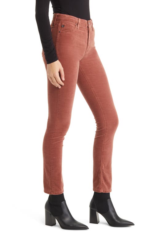 Ag Mari High Waist Slim Ankle Straight Leg Jeans In Dusty Blush