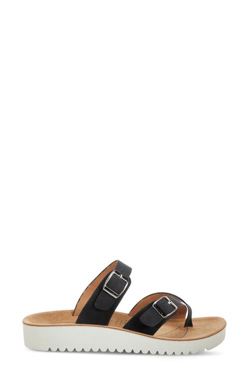 Shop Flexus By Spring Step Bayside Wedge Slide Sandal In Black