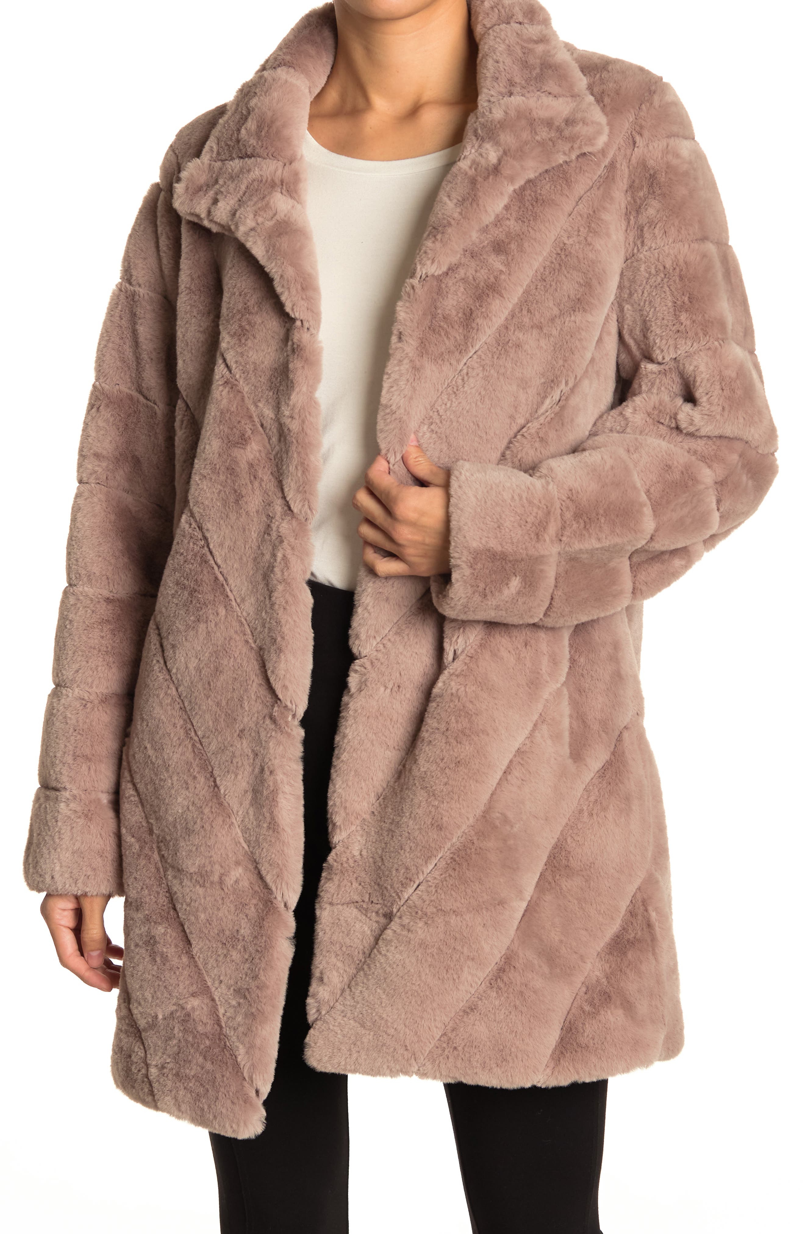 Love Token Misty Faux Fur Jacket In Mocha | ModeSens