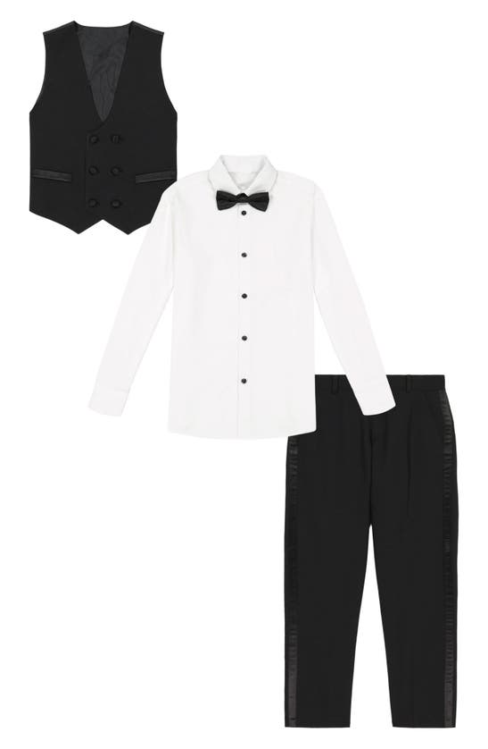 Van Heusen Kids' 4-piece Tuxedo Set In Black