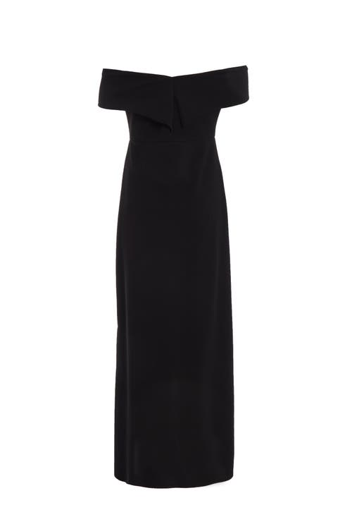 Shop Quiz Bardot Maxi Dress In Black