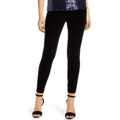 Petite Gibson X Glam Lovely In La Velvet Leggings, Black (Regular & Petite) (Nordstrom Exclusive)