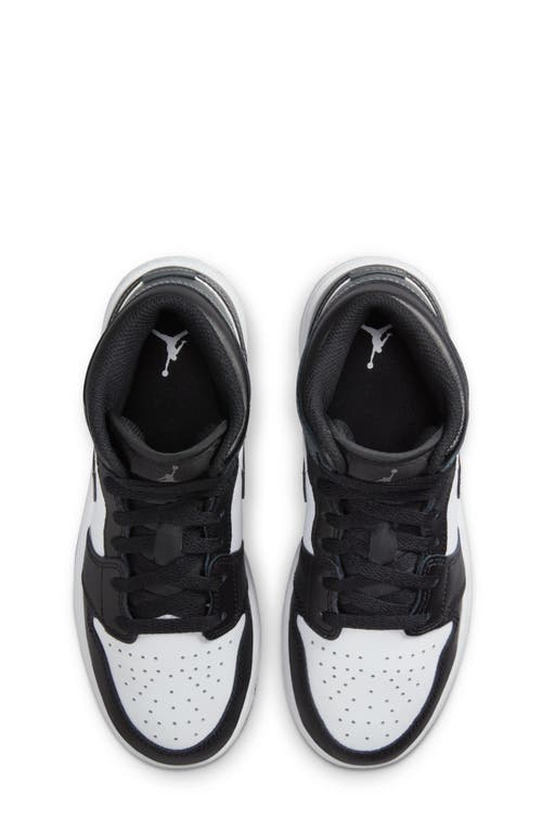 Shop Nike Kids' Air Jordan 1 Mid Sneaker In Black/iron Grey/white