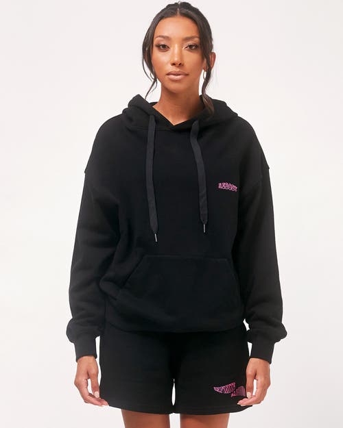 Shop Rebody Active Infinite Passions Hoodie In Metropolis Black/fuschia