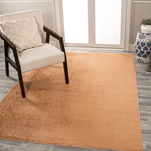 Jonathan Y Twyla Classic Solid Low-pile Machine-washable Area Rug In Terra