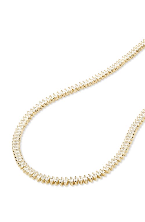 Melinda Maria Baby She's So Fine Tennis Necklace In Goldhite