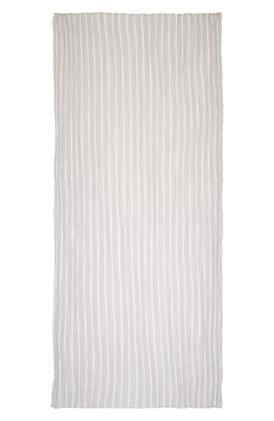 Shop Nordstrom Stripe Cotton Scarf In Grey Combo