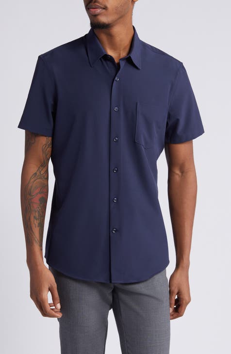 Walker Reid Mens Navy Stripe Cotton Button Down Nightshirt Traditional  Nightwear