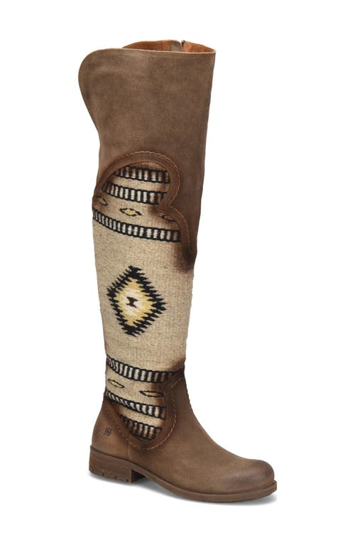 Lucero Over the Knee Boot in Taupe Combo