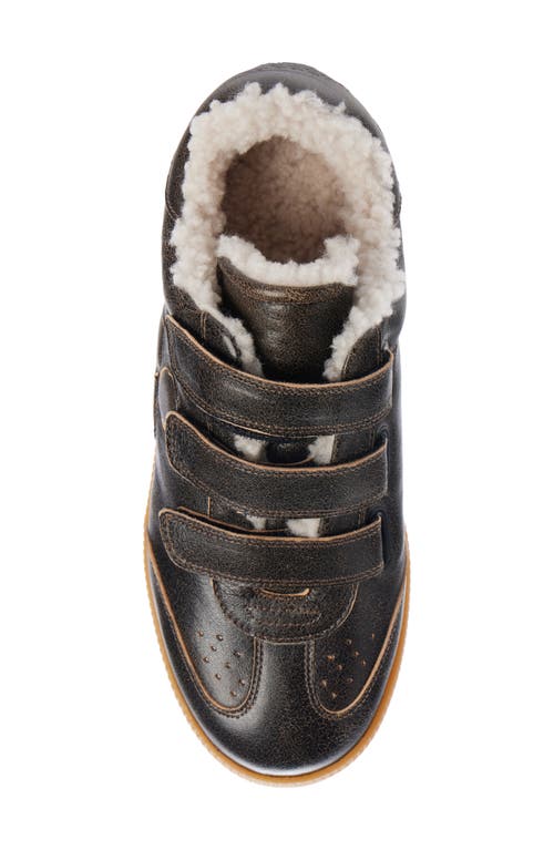 Shop Isabel Marant Beth Genuine Shearling Lined Low Top Sneaker In Vintage Brown