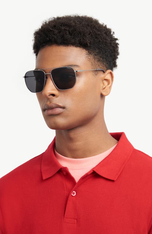 Polaroid 59mm Polarized Rectangular Sunglasses In Dark Ruthen/gray Polar