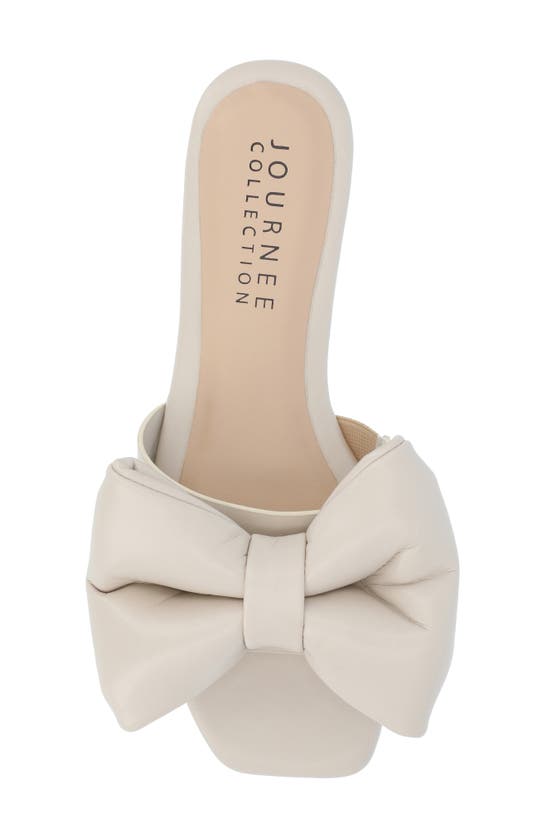 Shop Journee Collection Tru Comfort Foam Fayre Bow Flat In Sand