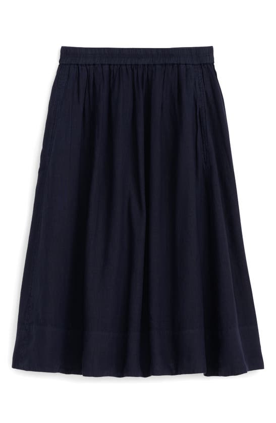 Shop Alex Mill Linen A-line Skirt In Dark Navy