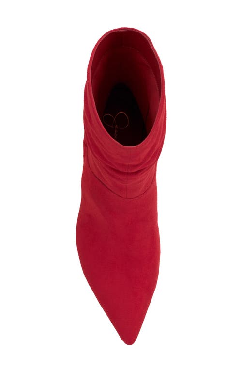 Jessica Simpson Elisti Womens Pull On Stiletto Mid-calf Boots In Red Muse