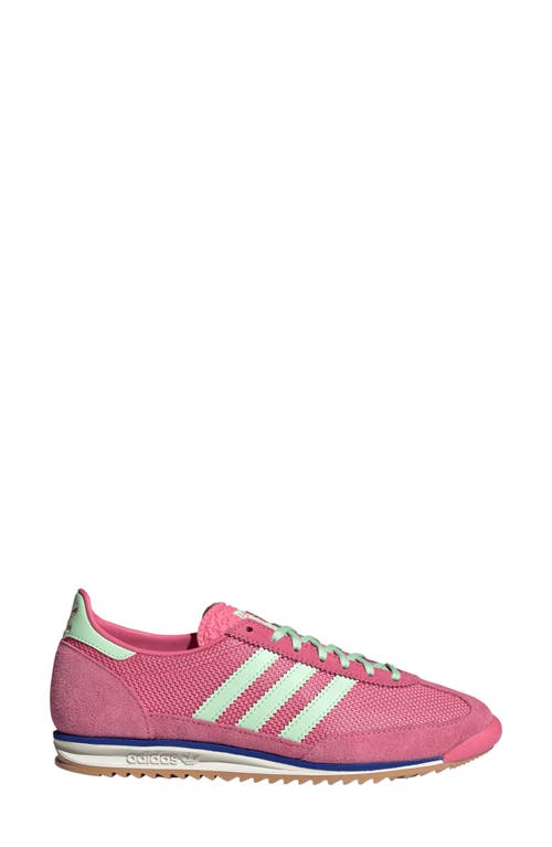 Shop Adidas Originals Adidas Sl 72 Sneaker In Pink Fusion/green Spark/blue