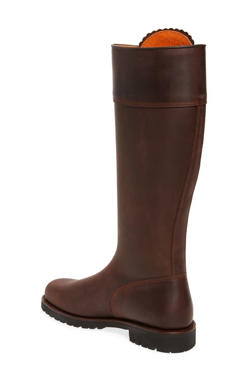 Penelope Chilvers Water Resistant Knee High Tassel Boot In Conker