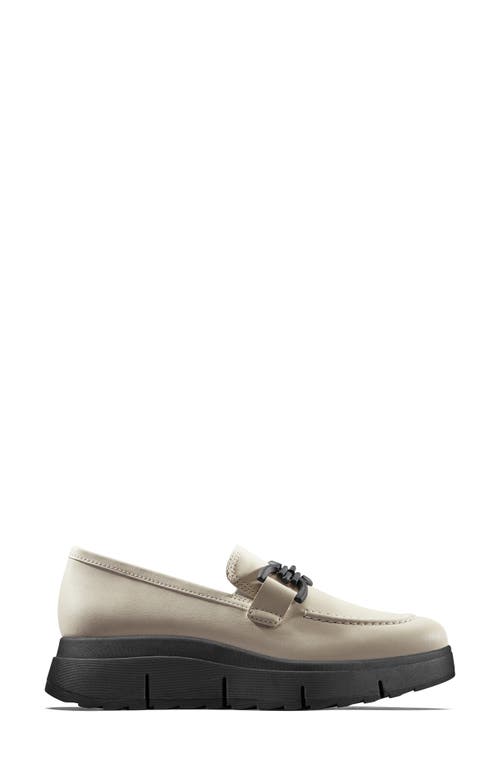 Clarksr Clarks(r) Loriini Izzy Platform Wedge Bit Loafer In Cream Leather